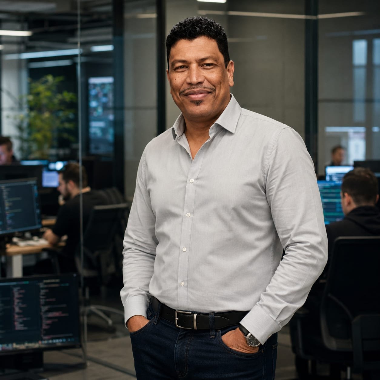 Ed Carlos C. no escritório